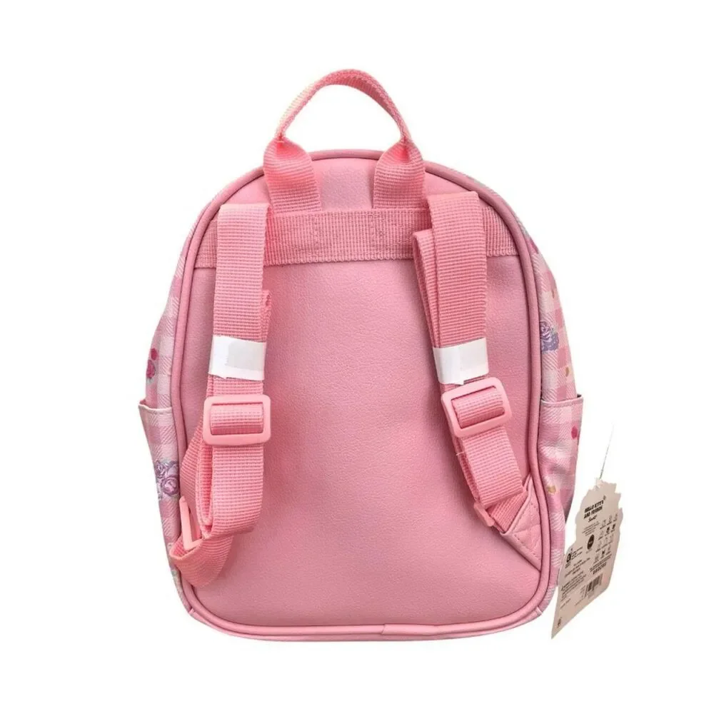 Hello Kitty And My Melody Ruffle Heart Backpack Pink Gingham Little Girls NWT